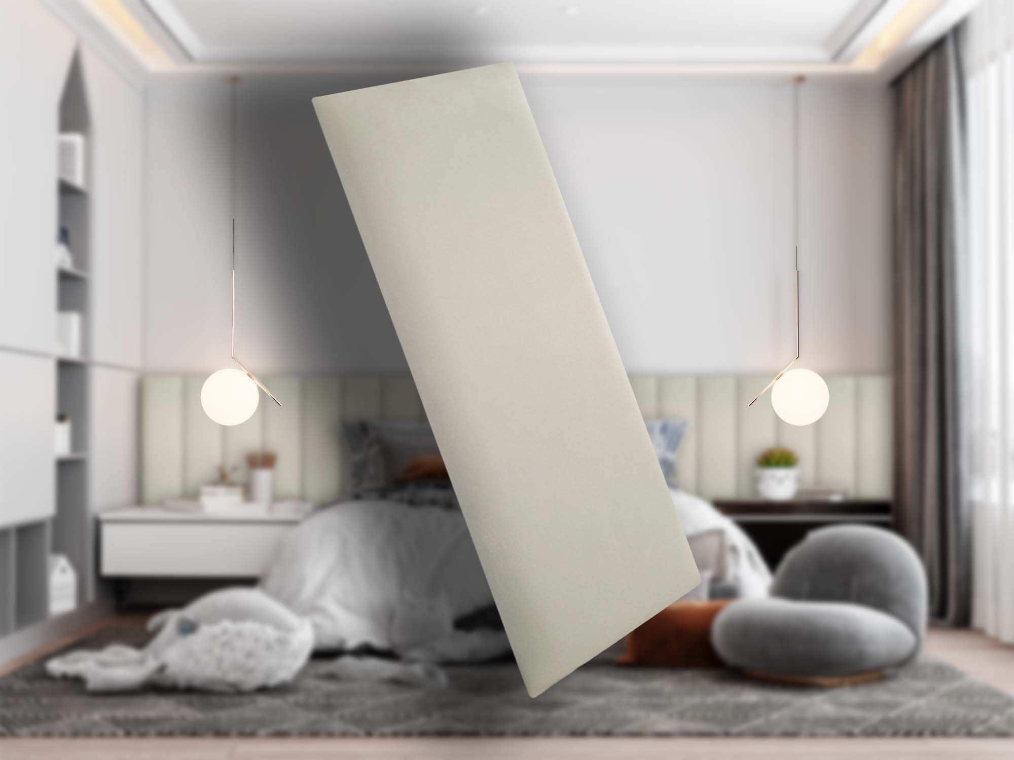 Cabeceira Estofada Suede Para Cama Box - Módulo 20x60 Cm - Unidade