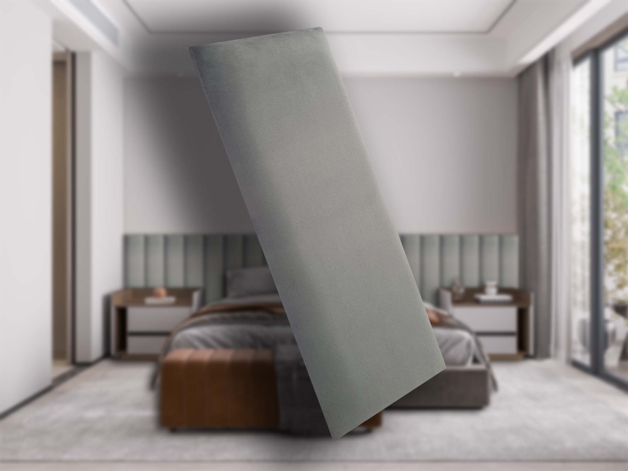 Cabeceira Estofada Suede Para Cama Box - Módulo 20x60 Cm - Unidade