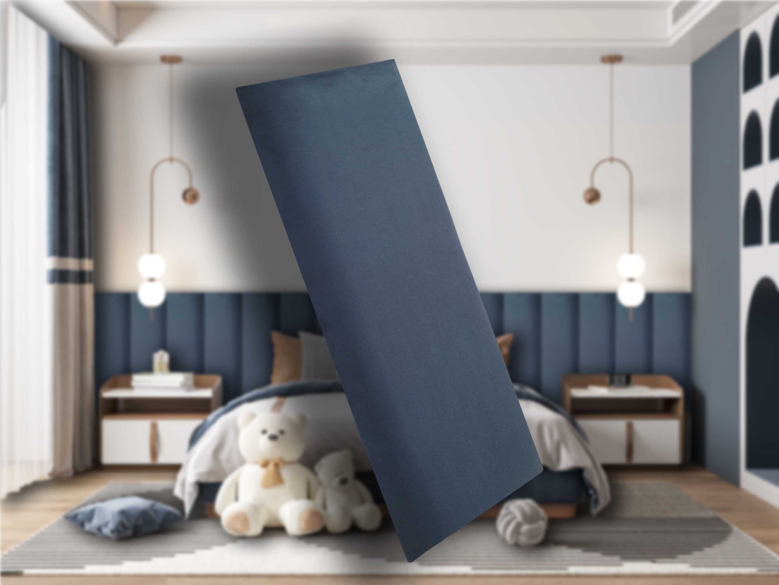 Cabeceira Estofada Suede Para Cama Box - Módulo 20x60 Cm - Unidade