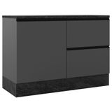 Balcao Com Tampo 120 Com 1 Porta 2 Gavetas Etti Grafite