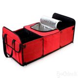 Organizador De Porta Malas Com Cooler Carro Sacola Portatil Bolsa Organizadora Compras Com 3 Divisorias E Bolsos Feira V