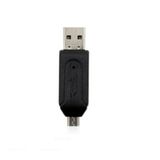 Leitor De Cartao 3 Em 1 Otg Micro-Usb (V8) - Cor Preta