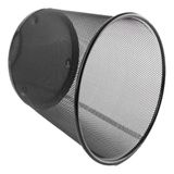 Lixeira Escritorio Cesto Metal Aramado Grande 12 Litros Telado Casa Quarto Multiuso Cor:preto