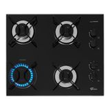 Cooktop A Gás Fischer 4 Bocas Fit Line Trempe Esmaltada Aramado Bivolt 36350
