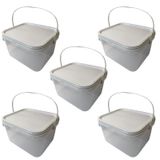 Balde 2-4l Para Armazenamento De Queijo Gouda-kit 5 Pçs