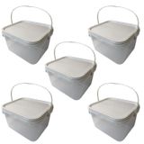Balde Para Ingredientes De 2.4l Transparente Lacre-kit 5 Pçs