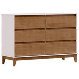 Comoda 6 Gavetas Mdf 125 Cm 2815 Off White Freijo Milani Store