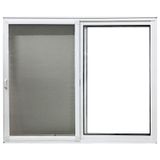 Janela De Alumínio Vitro 2 Folhas Com Tela Mosquiteira 120x120 Branco