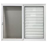 Janela De Alumínioveneziana 3 Folhas Com Tela Mosquiteira 100x100 Branco