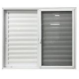 Janela De Alumínio Veneziana 3 Folhas Com Tela Mosquiteira 120x150 Branco