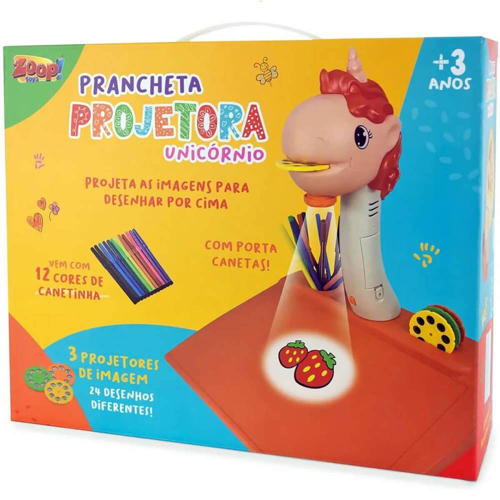 Prancheta Projetora De Desenho Unicornio Zoop