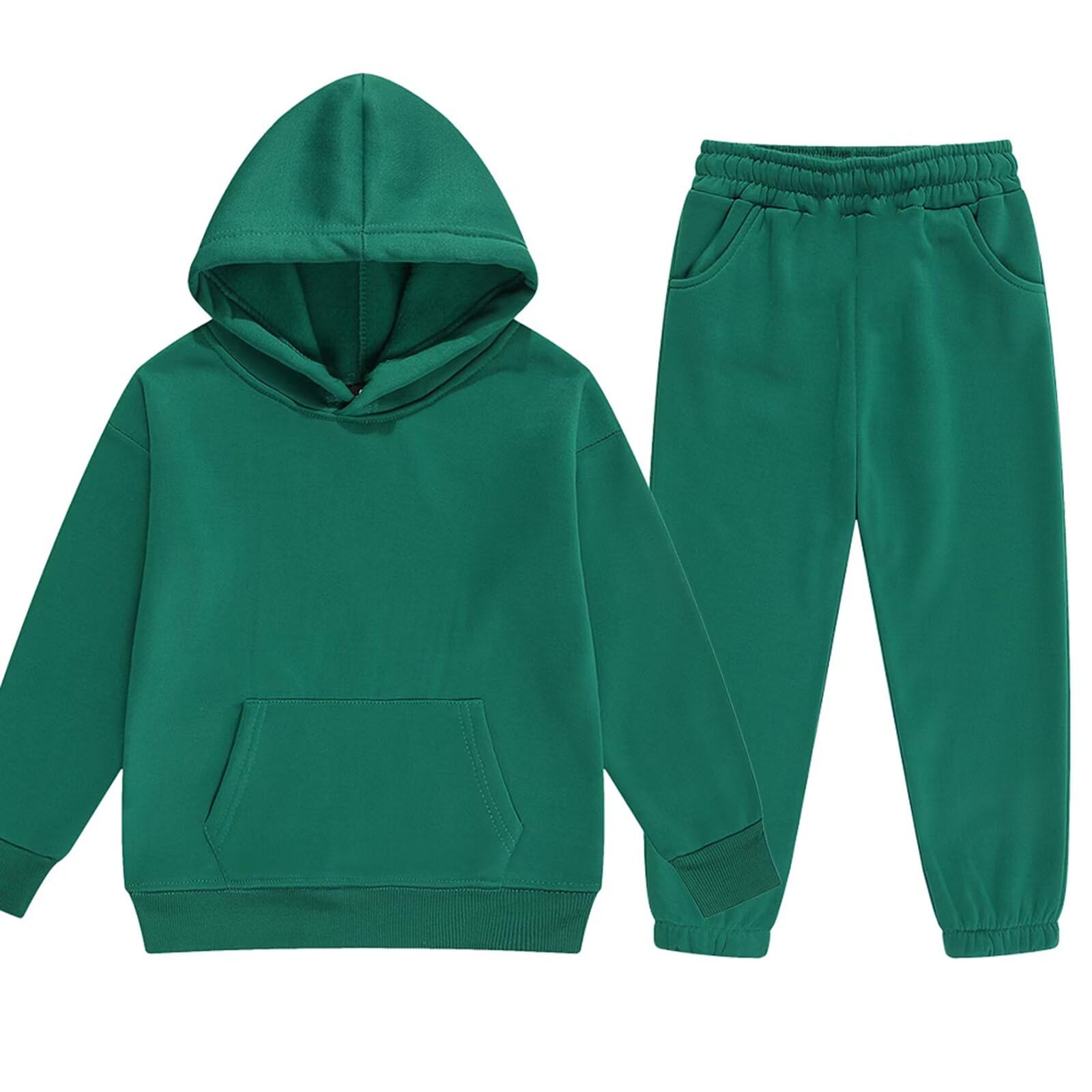 Conjunto De Roupas Dhspkn Tracksuit, Moletons Para Crianças, Verdes, 160 Cm