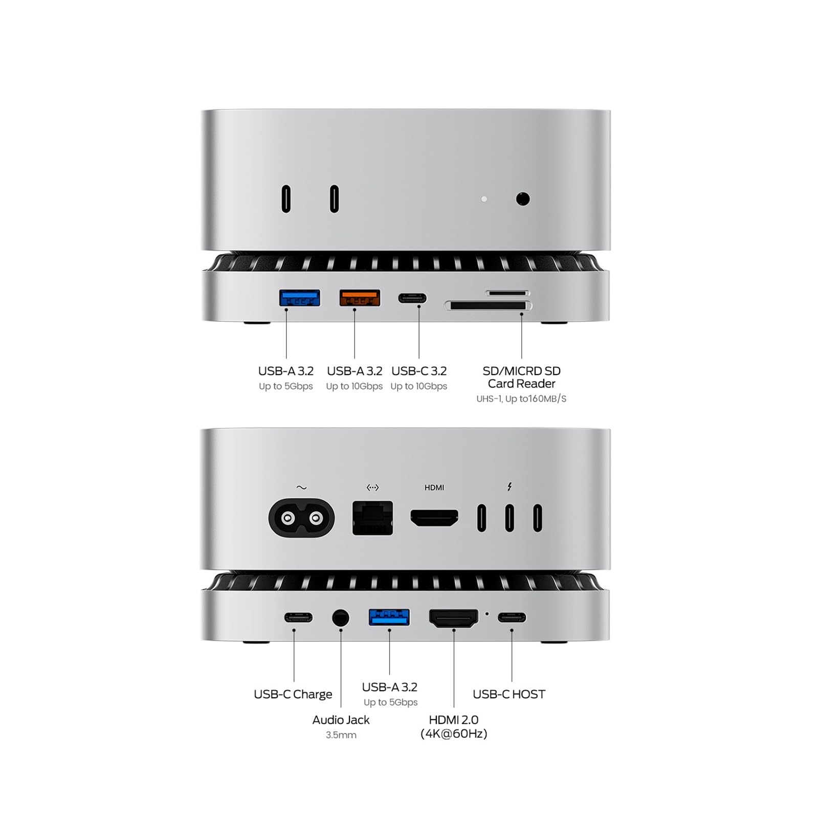 Estação De Ancoragem, Suporte E Hub Hdmi Para Mac Mini M4 Raycue