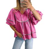 Blusas Peplum Babydoll Cicy Bell Femininas Com Decote Em V E Manga Curta