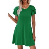 Vestido Casual Hount Summer Swing, Solto, Algodão, Verde, Gg, Feminino