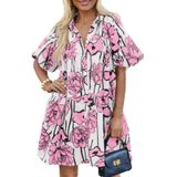 Camiseta Wenrine Summer Floral De Manga Buff Para Mulheres