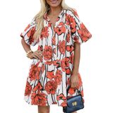 Camiseta Wenrine Summer Floral De Manga Buff Para Mulheres