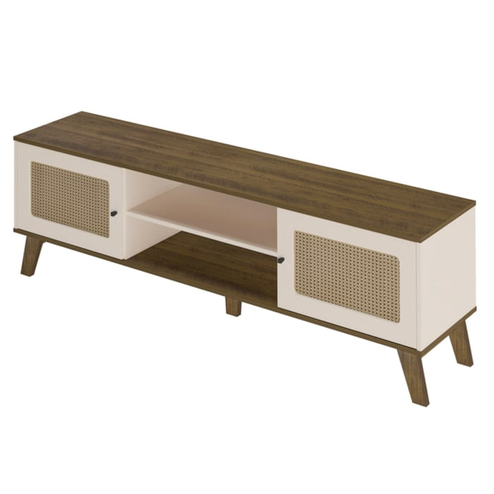 Rack Bancada Para Tv 75 Pol 180 Cm 4524 Pinho Off White Arly