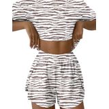 Conjunto De Pijama Feminino Kistore, De Verão, Duas Peças, Mocha, Gg