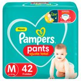 Fralda Descartável Pampers Pants Ajuste Total M 42 unidades