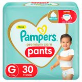 Fralda Descartável Pampers Premium Care Pants G 30 Unidades