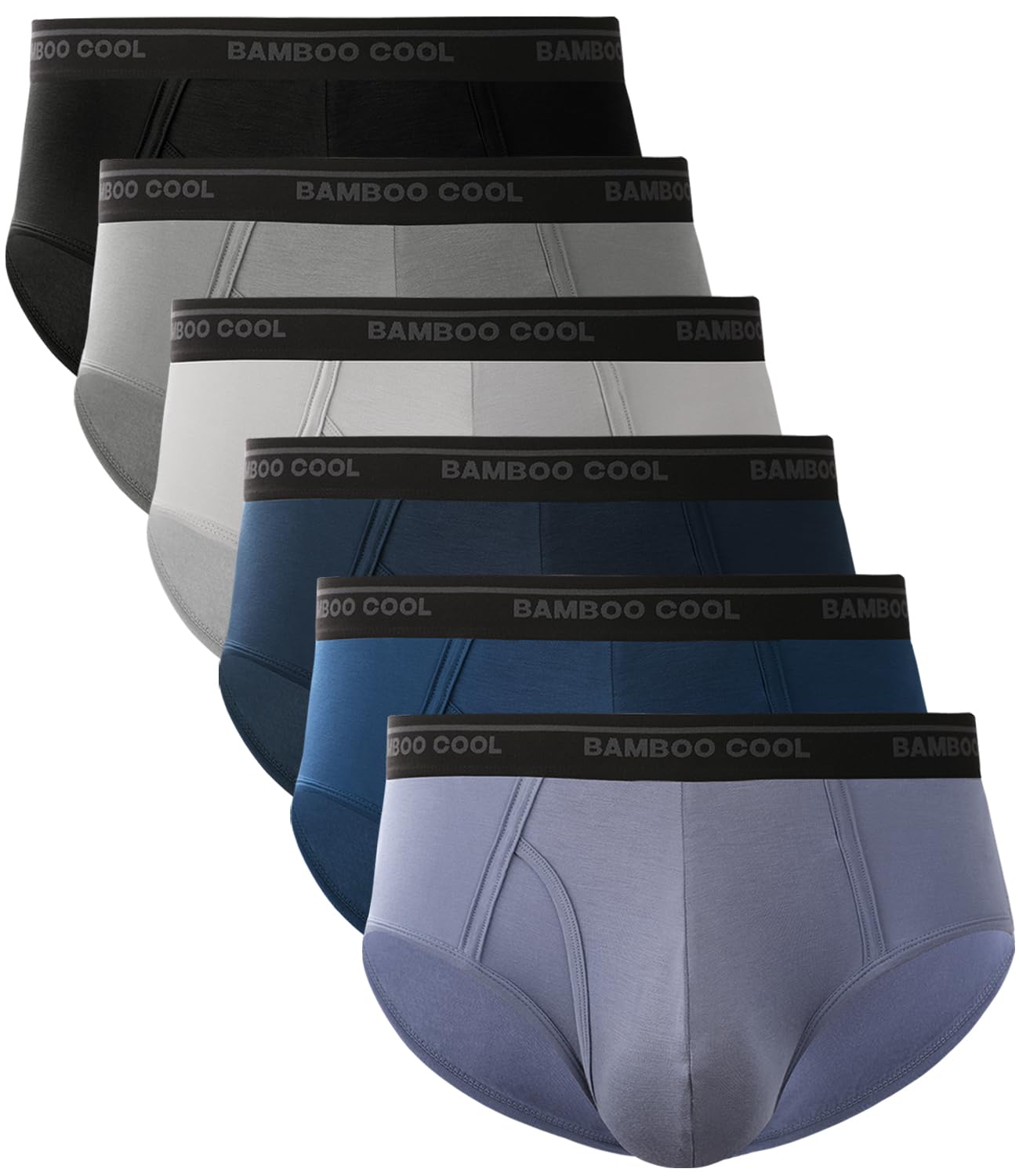 Cuecas Bamboo Cool Masculinas Respiráveis E Macias, Pacote Com 6