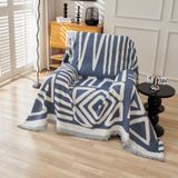 Capa De Sofá Handontime Chenille Denim Blue Para Sofá Em Forma De L