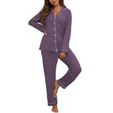 Conjunto De Pijama Zmj, Camisa Feminina De Manga Comprida E Calça Tamanho L