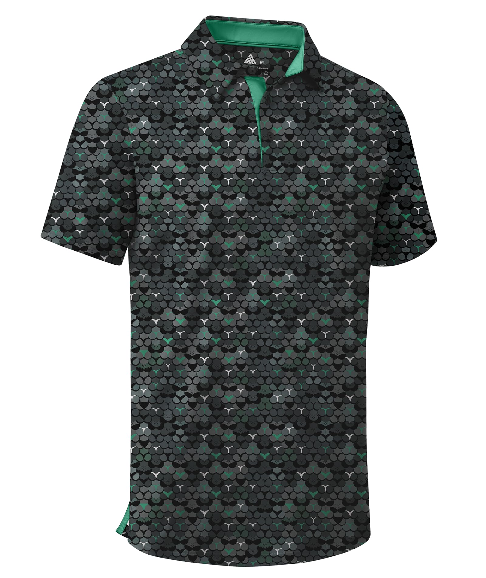 Camisa Polo De Golfe Zity De Manga Curta Para Homens Verde Escuro