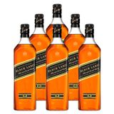 Whisky Escocês Johnnie Walker Black Label 1l 6 Unidades