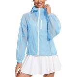 Jaqueta Uv Avodgue Sun Protection Para Mulheres Azul Tamanho L