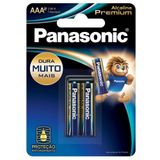 Pilha Alcalina Premium Aaa com 2 Panasonic