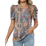 Blusa Luyaa Business Casual Para Mulheres Com Decote Em V E Manga Curta