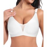 Sutiã Sinfla Com Decote Em V Sem Fio Comfort Wireless Branco Xl
