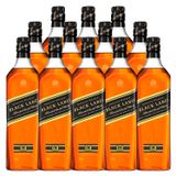 Whisky Escocês Johnnie Walker Black Label 1l 12 Unidades