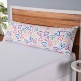 Capa Para Travesseiro Fofuxão Colorê 1 Peça 1,46m X 46cm 100% Poliéster Com Zíper - Love