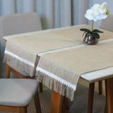 Caminho De Mesa 1 Peça Decorê 1.30m X 46cm 75% Juta 25% Malva - Bege