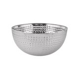Tigela Bowl De Aço Inox Martelado 27cm X 27cm X 12cm