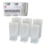 Jogo De Copos De Vidro Gourmet 320ml 6 Peças Para Água E Bebidas