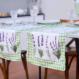 Caminho De Mesa Estampado Allegra 1 Peça 1,25m X 43cm 100% Poliéster - Lavanda