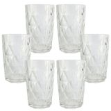 Jogo De Copos De Vidro 370ml Conjunto Luxo 6 Peças Para Água E Refrigerantes