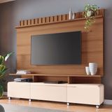 Estante Painel De Tv 70 200cm Ripado Artís Castanho-off White - Hb Móveis