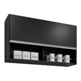 Armário De Cozinha Aéreo 100cm Basculante Mia Z34 Preto - Mpozenato