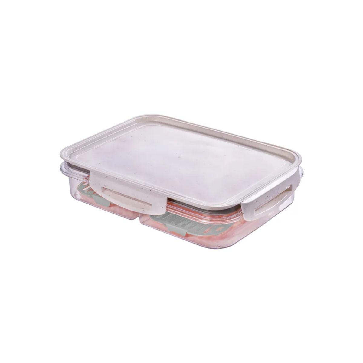 Pote Tampa Hermético Com Travas E Escorredor 1l Plasútil Resistente Funcional Modular Despensa