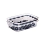 Pote Tampa Hermético Com Escorredor 500ml Transparente Organização Empilhável Geladeira Compacto