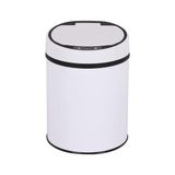 Lixeira Automática Branca 12l Sensor Inteligente, Design Luxo Em Inox Para Cozinha E Banheiro