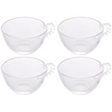 Conjunto Com 4 Xícaras Para Chá Wolff Pearl Em Cristal 180ml