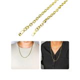 Corrente Masculino Feminino 60cm Elo Português 3mm Cartier