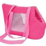Mala Pet Passeio Bolsa Transporte Macia Para Cachorro Gato Rosa