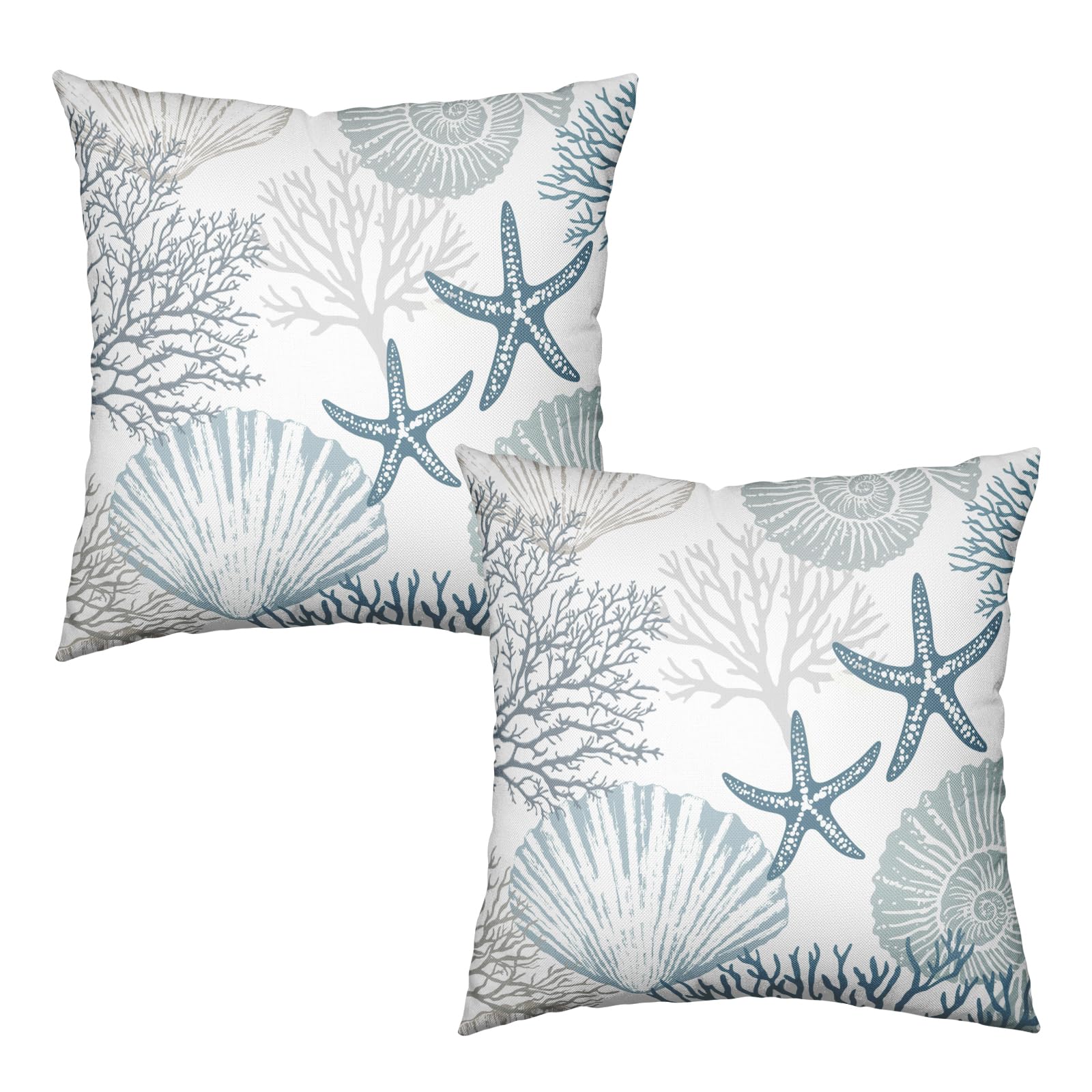 Capas De Travesseiro Wnoesat Beach Theme 60x60cm, Conjunto De 2 Algodões